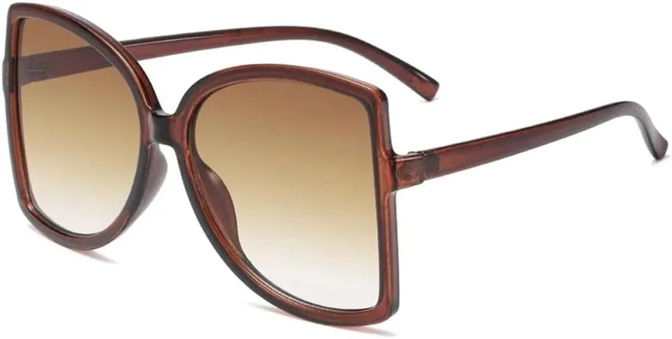 besides tug Women Glasses UV400(Yellow Yellow,One Size) Large Frame Lens Sunglasses 