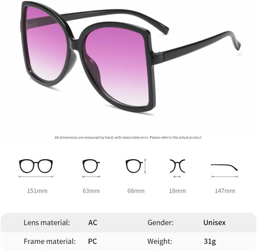besides tug Women Glasses UV400(Yellow Yellow,One Size) Large Frame Lens Sunglasses 
