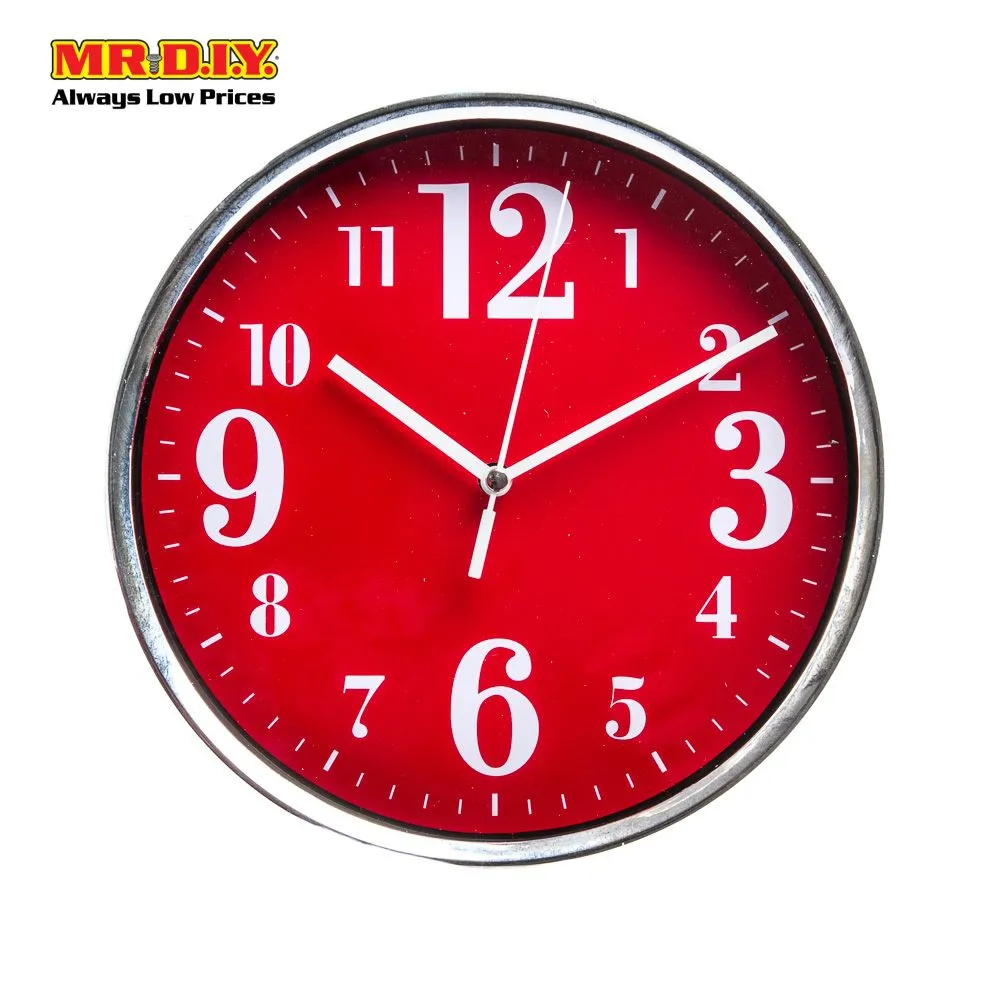 [BEST SELLER] MR.DIY QUARTZ Metal Frame Round Wall Clock (20cm)