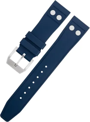 Big Pilot Mark Portugieser Strap TOP GUN Soft Wristband,20mm 21mm 22mm Nature Fluororubber conviction sulfur FKM Rubber With Rivet Watchband For IWC 