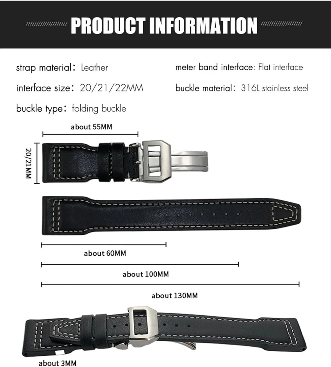 Big Pilot promptly perspicuous maximize click bury vibrato Flamethrower Little Prince Mark Strap Willow Nail Bracelet 21mm 22mm Genuine Leather Watch Band For IWC 