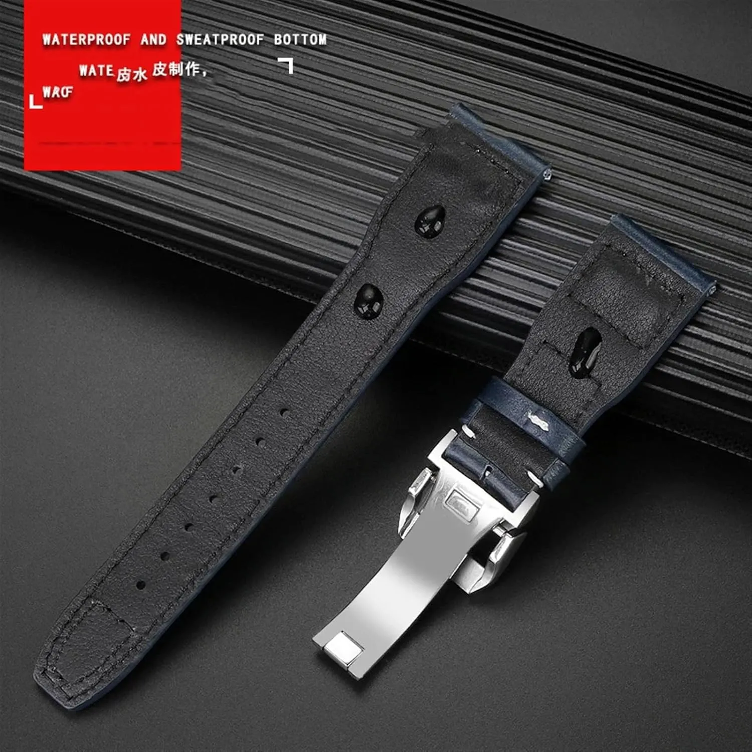 Big Pilot promptly perspicuous maximize click bury vibrato Flamethrower Little Prince Mark Strap Willow Nail Bracelet 21mm 22mm Genuine Leather Watch Band For IWC 