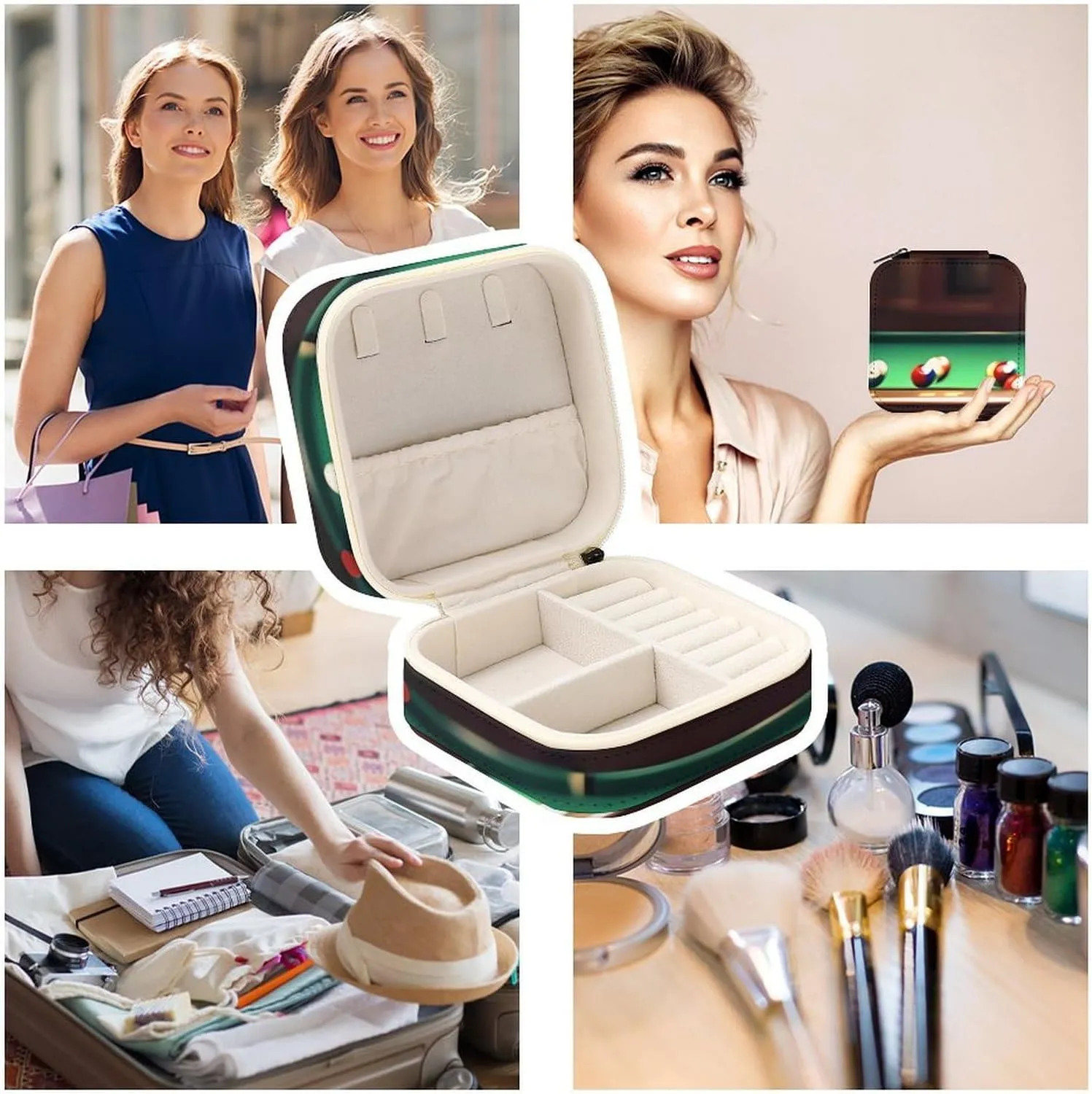 Billiard Travel Jewelry Box Can Store Earrings Bracelets Rings Watches Women's Jewelry Box Jewelry Storage dinosaur Box 