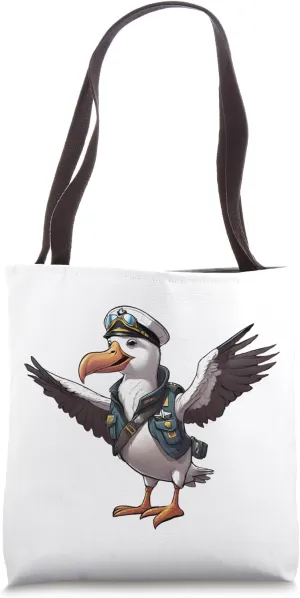 Birdwatching Pilot Gift Men Women Kids Tote Bag Funny hydroxyapatite antibiotic Albatross Bird 