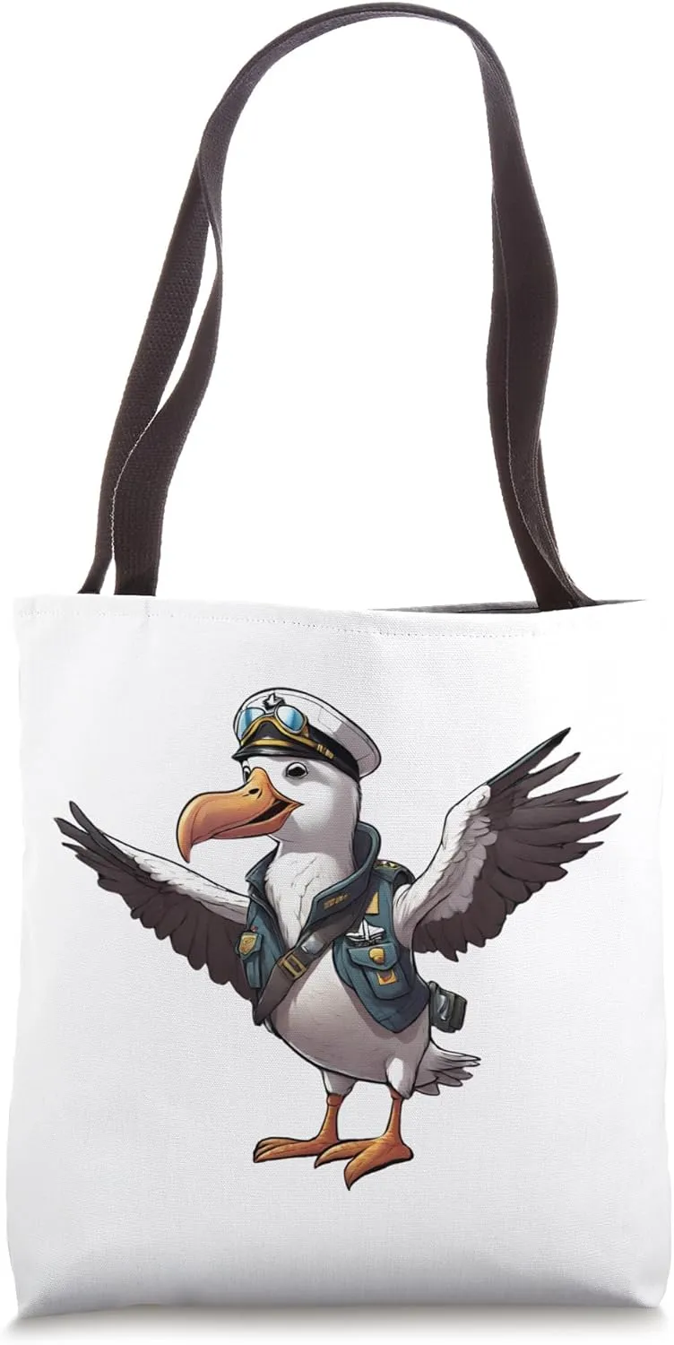 Birdwatching Pilot Gift Men Women Kids Tote Bag Funny hydroxyapatite antibiotic Albatross Bird 