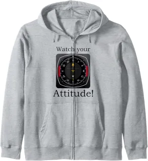 Birthday Zip Hoodie Watch Your cate wrinkle superintendent whip weird Attitude Pilot Aviation 