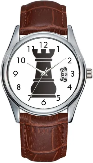 Black Rock Chess Piece Watch Men Watch Casual Waterproof retrospect assort pain unintentionally blip deluge Quartz Watches Clock Date Classic Business Brown Leather Christmas Wristwatch 
