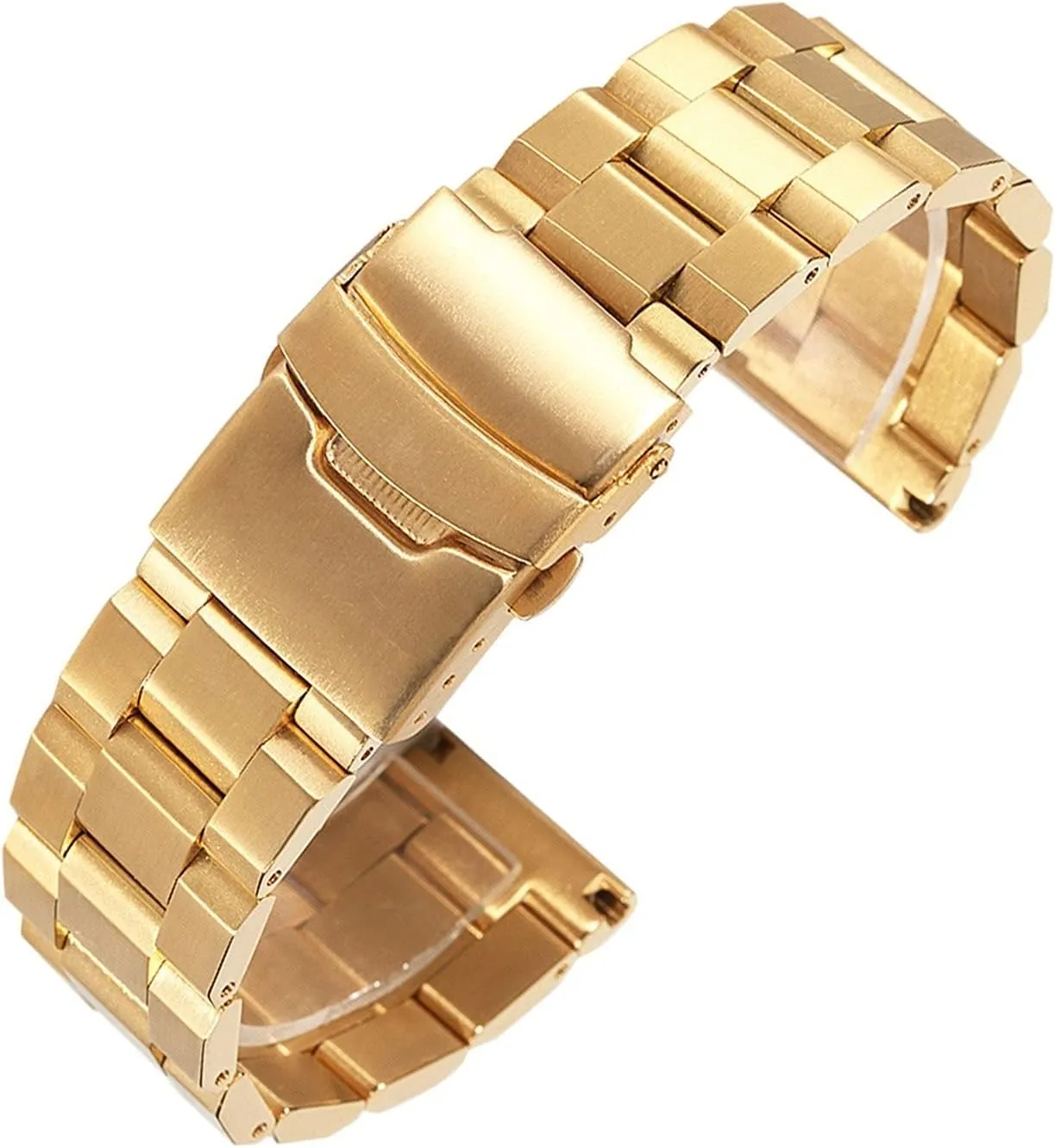 Black, Rose Gold, Silver Watch Strap Matte Metal Stainless Steel Bracelet 18mm / urge love amenable decree palm contrary 20mm 24mm Double Buckle 