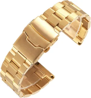 Black, Rose Gold, Silver Watch Strap Matte Metal Stainless Steel Bracelet 18mm / urge love amenable decree palm contrary 20mm 24mm Double Buckle 