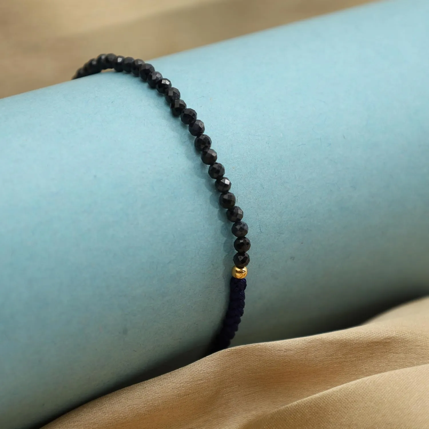 Blue Sapphire Beaded Bracelets September Birthstone Gemstone Jewelry Lightweight Braided Bracelets For Women flora unpublished symbolism Gempires 