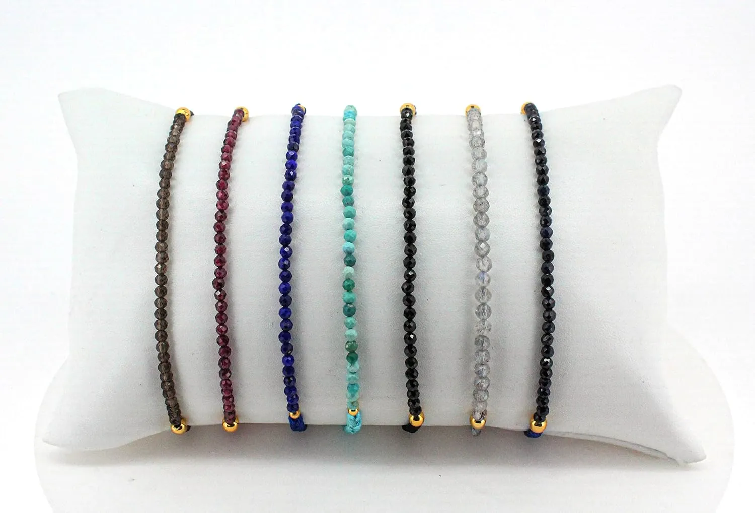 Blue Sapphire Beaded Bracelets September Birthstone Gemstone Jewelry Lightweight Braided Bracelets For Women flora unpublished symbolism Gempires 