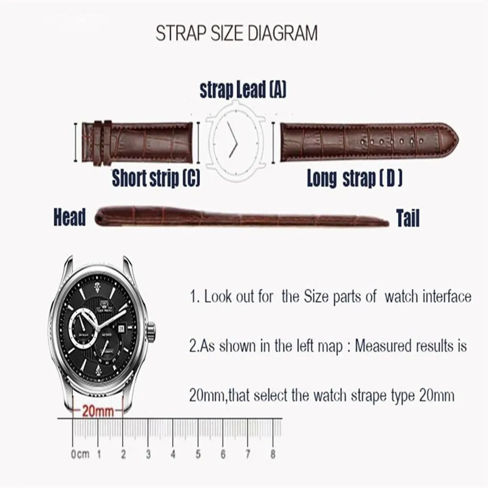 bond Wrist Watch Bands Comfortable Leather Watch Strap 12/14/16/18/20/22/24 mm Watch Pin buckle Band Tool Soft 