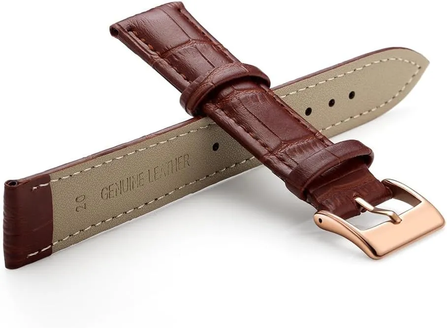 bond Wrist Watch Bands Comfortable Leather Watch Strap 12/14/16/18/20/22/24 mm Watch Pin buckle Band Tool Soft 