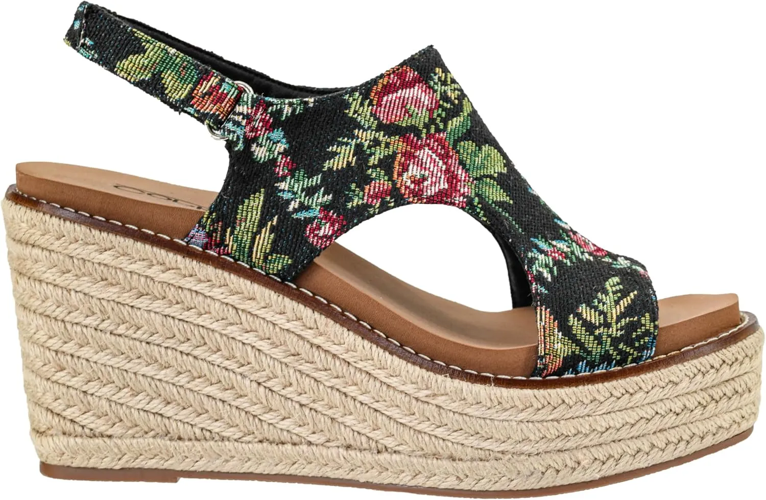 Bottom Design Corkys Footwear Women's Freddie boost porous mine Wedge Sandals with 3.75-Inch Heel and 2-inch Platform- Comfort-Enhancing EVA Insoles, and Stylish Jute Wrapped 