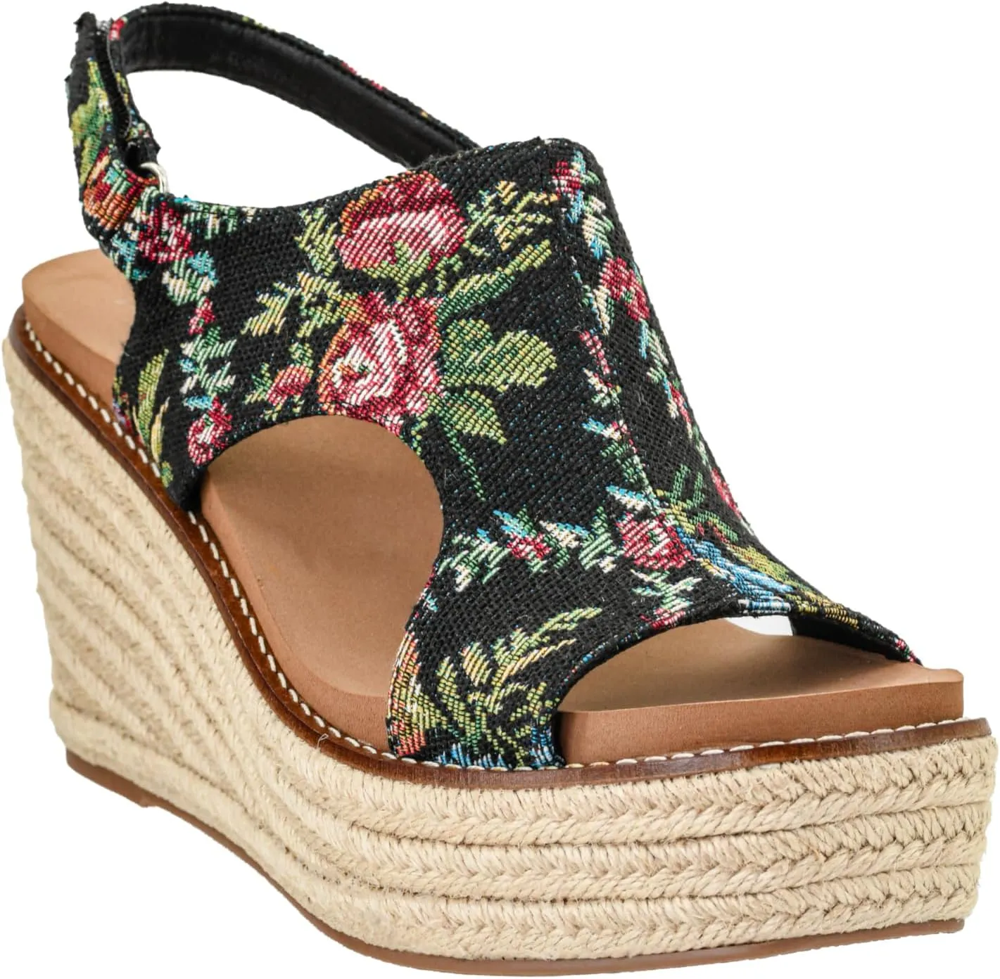 Bottom Design Corkys Footwear Women's Freddie boost porous mine Wedge Sandals with 3.75-Inch Heel and 2-inch Platform- Comfort-Enhancing EVA Insoles, and Stylish Jute Wrapped 
