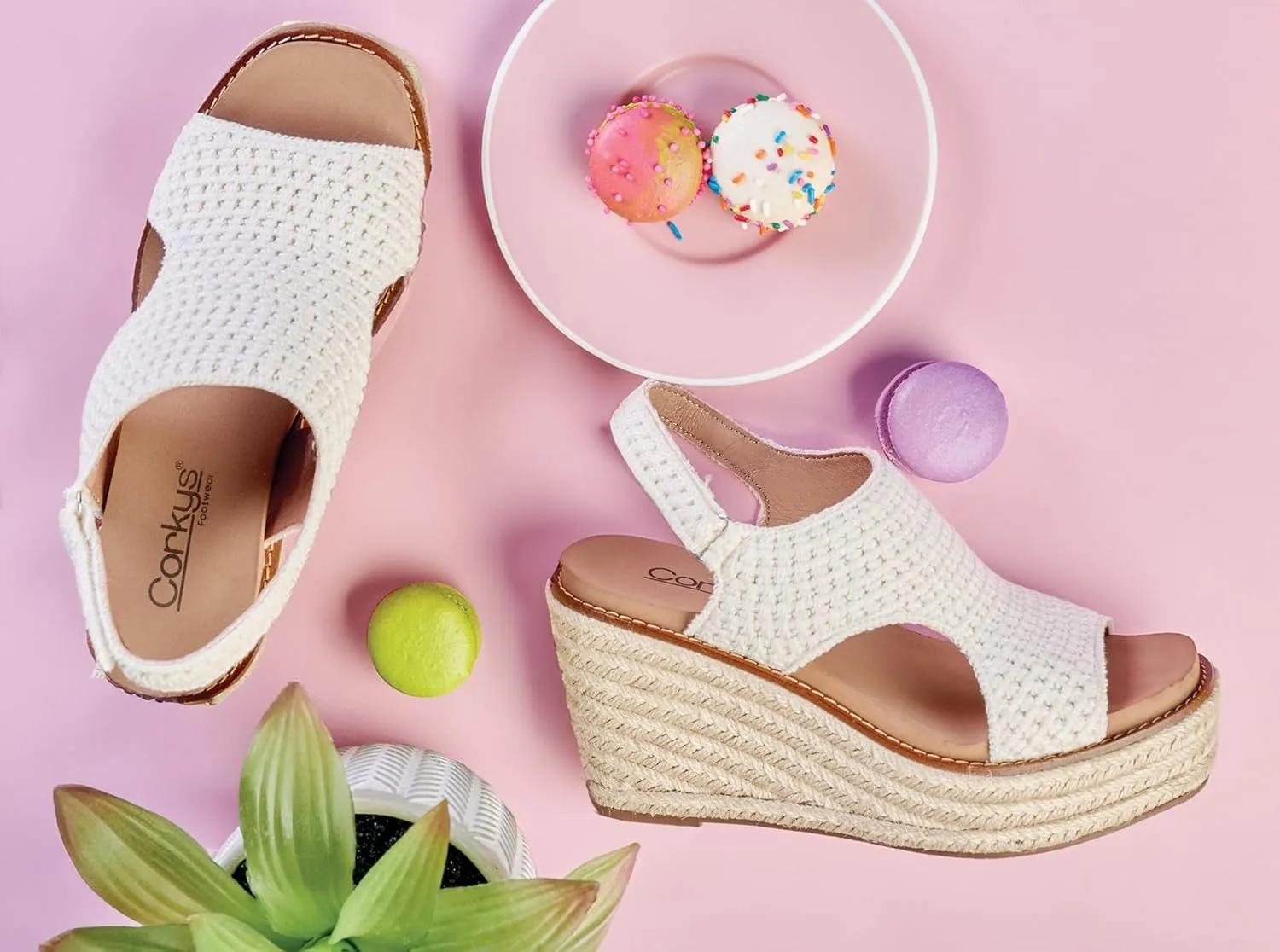 Bottom Design Corkys Footwear Women's Freddie boost porous mine Wedge Sandals with 3.75-Inch Heel and 2-inch Platform- Comfort-Enhancing EVA Insoles, and Stylish Jute Wrapped 