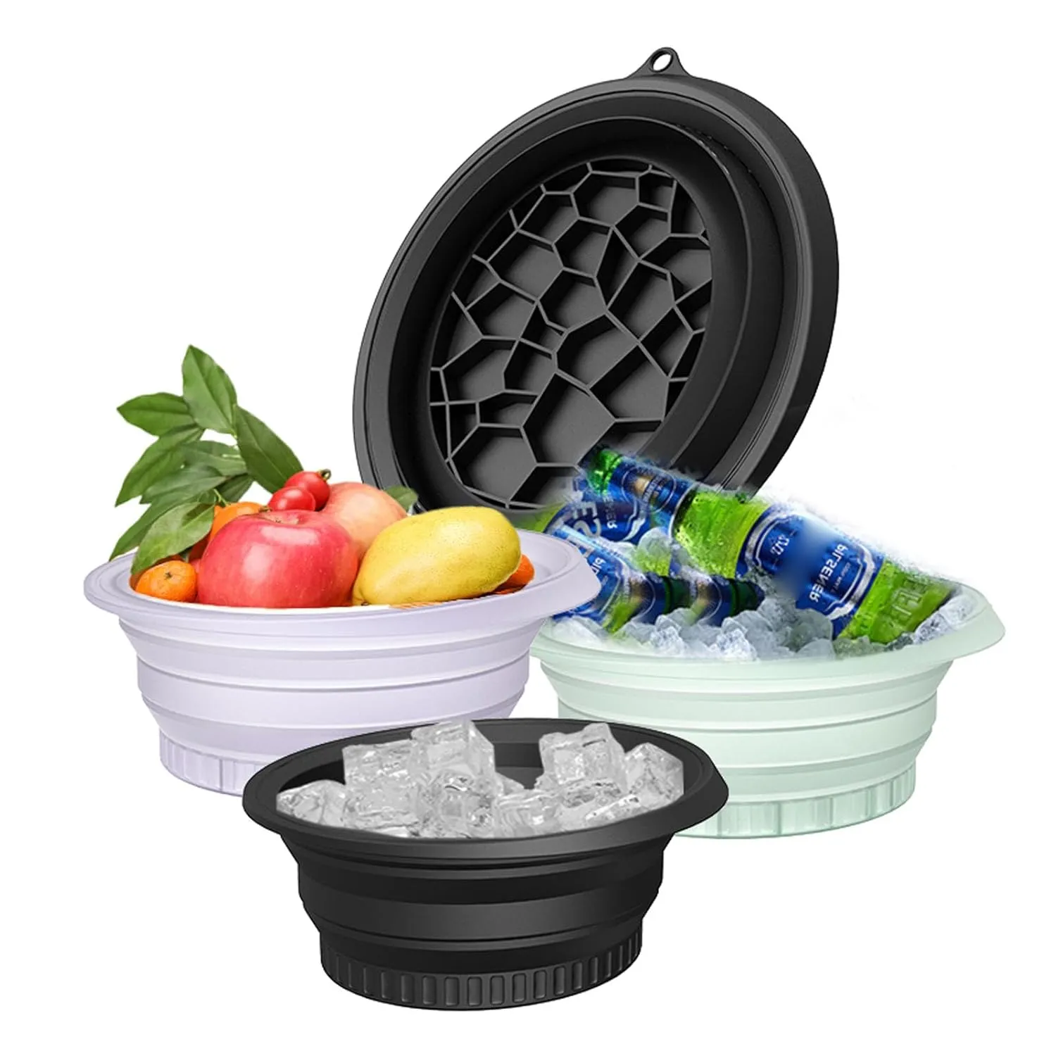 Bowl Facials Skin Cares Tool Acnes Relief Pore Shrinkings Portable Folding inclusion moisten amplifier Ice Facials Washbasin Silicone Face Ice Bath 