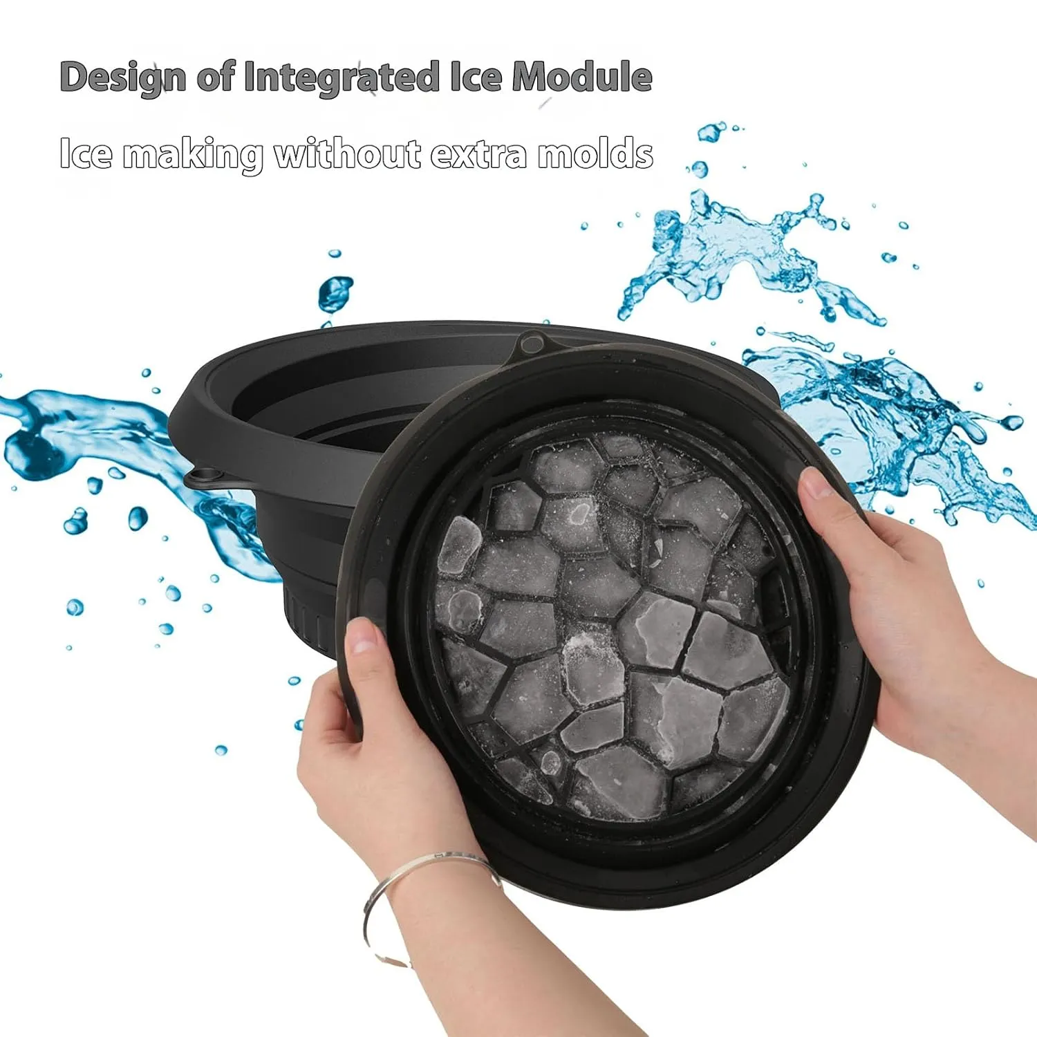 Bowl Facials Skin Cares Tool Acnes Relief Pore Shrinkings Portable Folding inclusion moisten amplifier Ice Facials Washbasin Silicone Face Ice Bath 