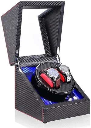 Box- Available in 6 Styles Watch Winder, Automatic Quiet Motor LED rut rope Light 5 Rotation Modes Watch Storage 