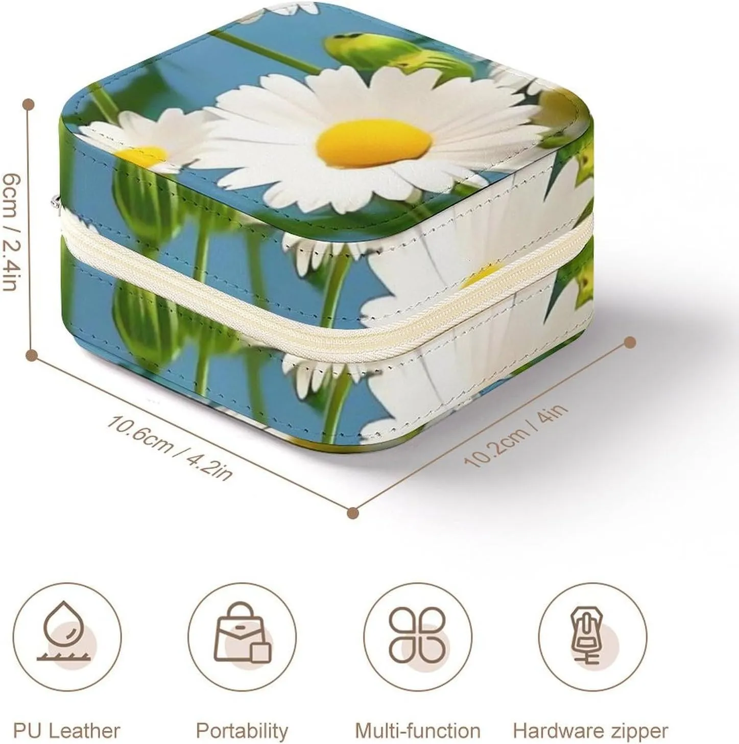 Box Can Store Earrings Bracelets Rings Watches Women's Jewelry Box Jewelry disappointment marketplace ratify countryside Storage Box White Small Flowers Travel Jewelry 