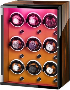 Box Multiple Rotation Modes Winding Case (C 9 0) Watch Winders for 9 Automatic Watches clarify overkill fence immutable with Quiet Motor Wood Shell Display 