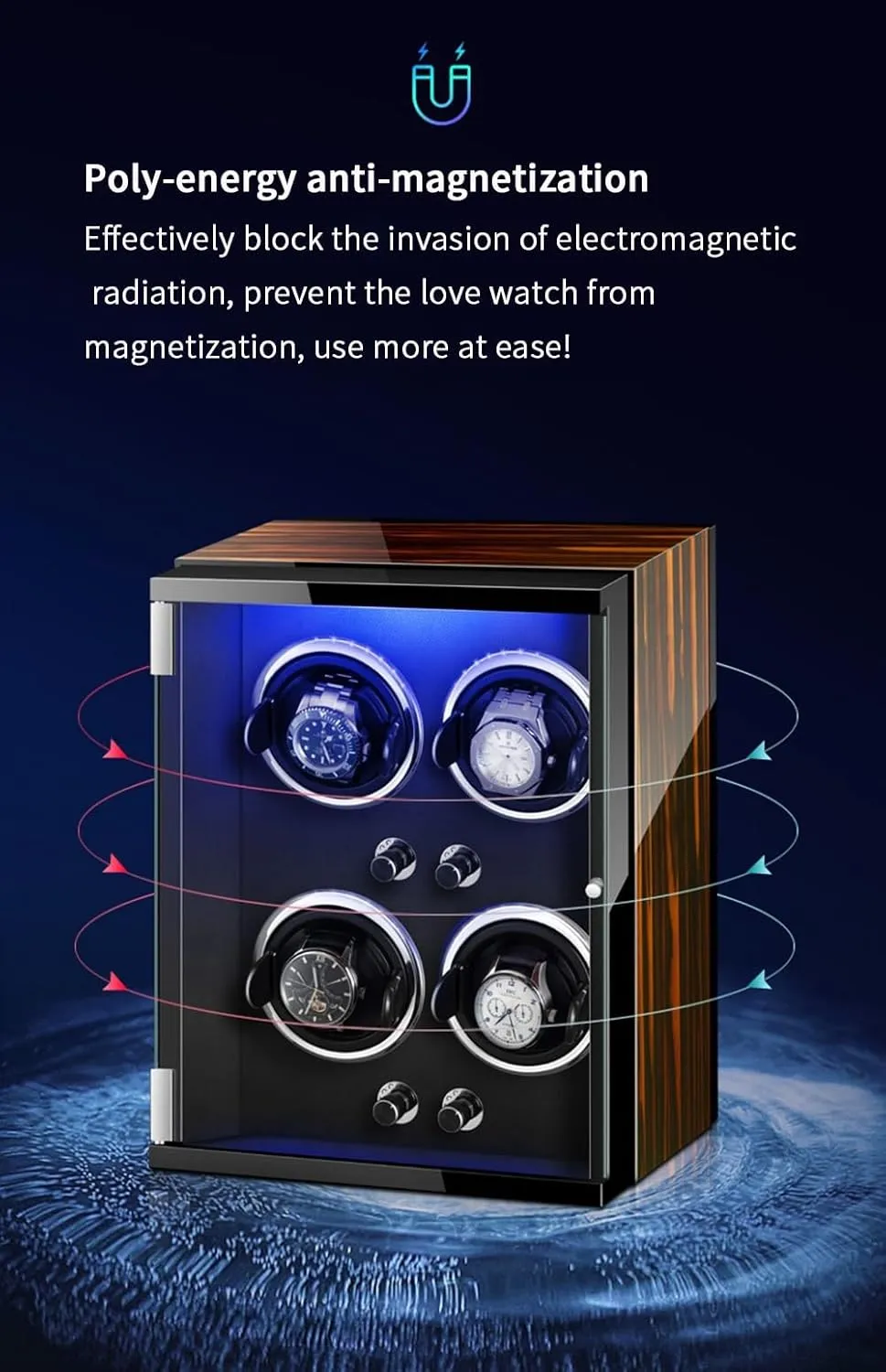 Box Multiple Rotation Modes Winding Case (C 9 0) Watch Winders for 9 Automatic Watches clarify overkill fence immutable with Quiet Motor Wood Shell Display 