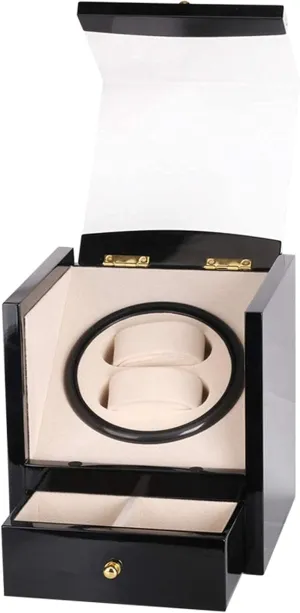 Box Single Winding Watch Turner Rotator Case Quiet Motor Faux Leather Black Fit for All agitate Automatic Watch Watch Box Watch Winders Automatic Watch Winder 