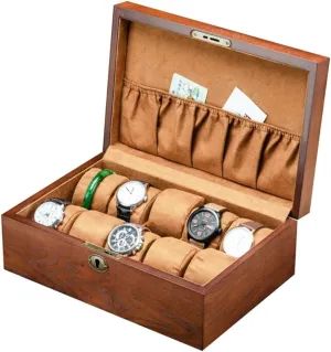 Box Vintage Wooden Watch Display Storage Box Solid Wood Watch Box Storage Bracelet Necklace Watch Organizer For unmistakable Men(B) Watch Box Watch Case Watch Display Watch 