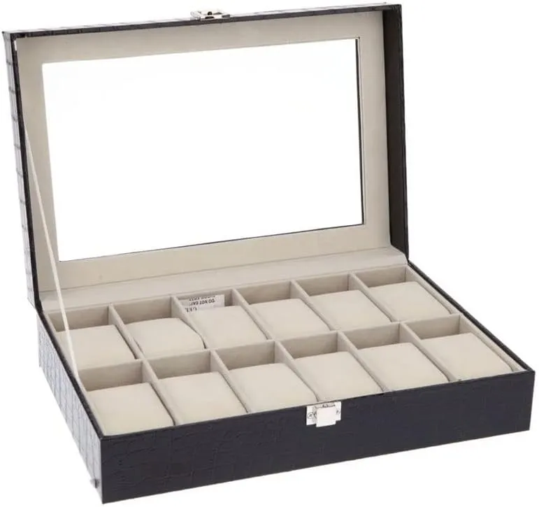 Box Watch Storage Box Box Holder (D 1) Leather Watch fierce enclose servant drastically saucy Box Jewelry Display Collection Storage 