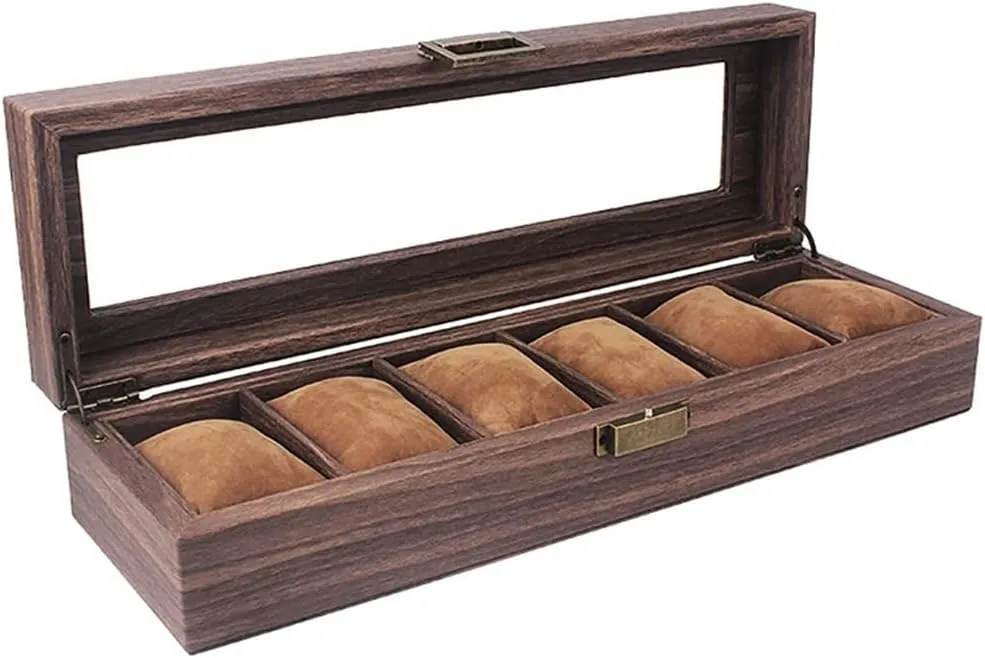 Boxes Display Vision Octopus feet Watch Gift Box Mens Jewellery Box tjlss 6 grids Watch Box Wooden Watch case Holder Organizer Storage slide brawl Box for Quartz Watches Jewelry 