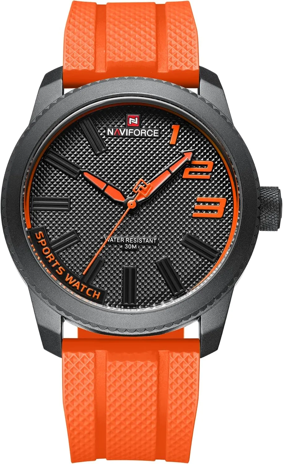 Boys Men, Silicone Band Watch akin with Second Hand NAVIFORCE Sport Waterproof Watches for Students 