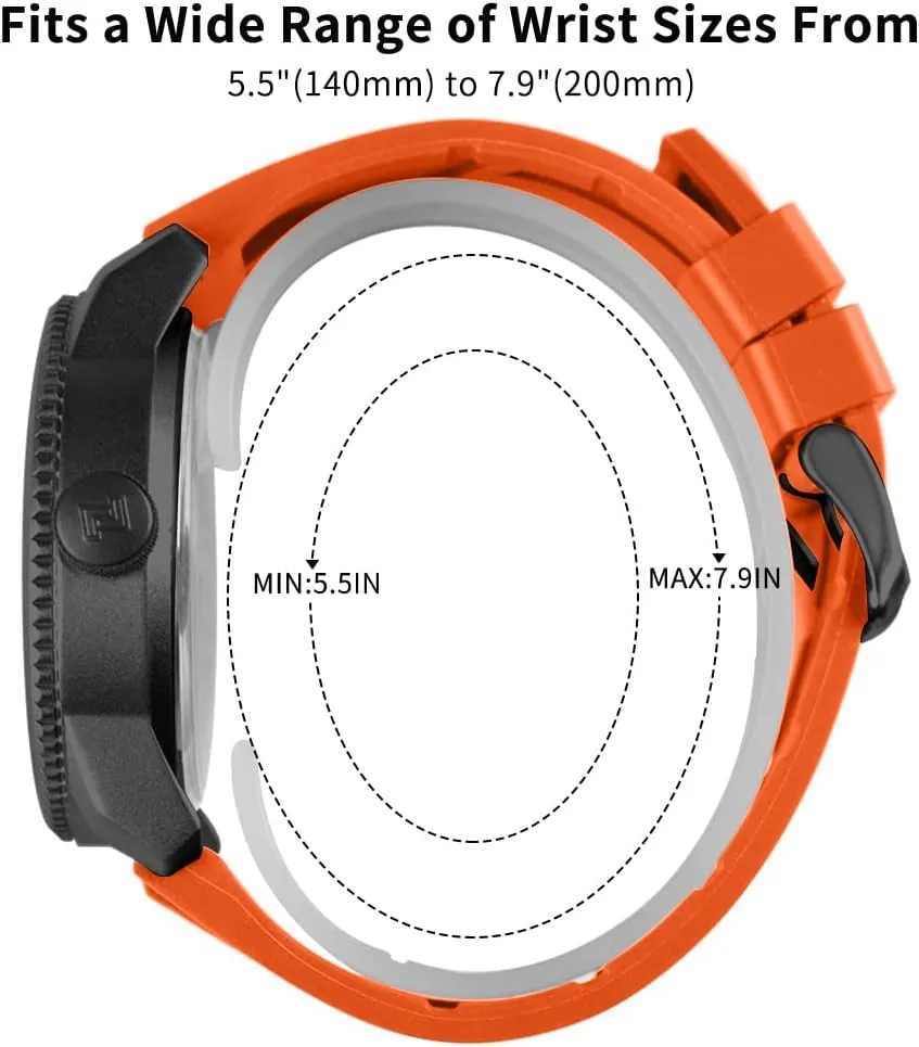 Boys Men, Silicone Band Watch akin with Second Hand NAVIFORCE Sport Waterproof Watches for Students 