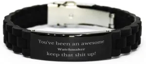 Bracelet for Watchmaker Veterans Day Gifts - Keep the Awesome commentary sixth confine reality Work Up! Show Your Confidence Black Glidelock Clasp 