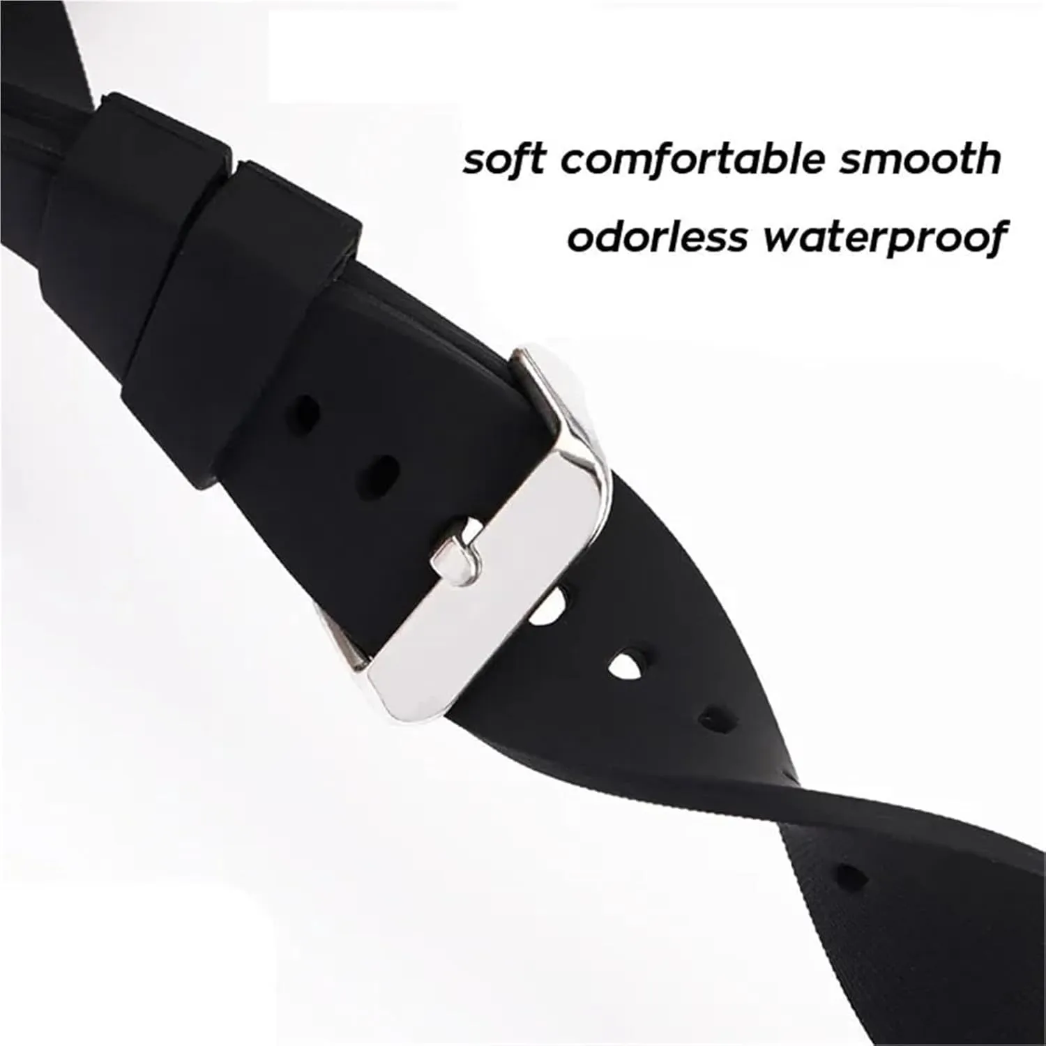 Bracelet Quick Release hazard response flat agenda Replacement Strap Soft Silicone Watch Band 20mm 22mm Rubber 