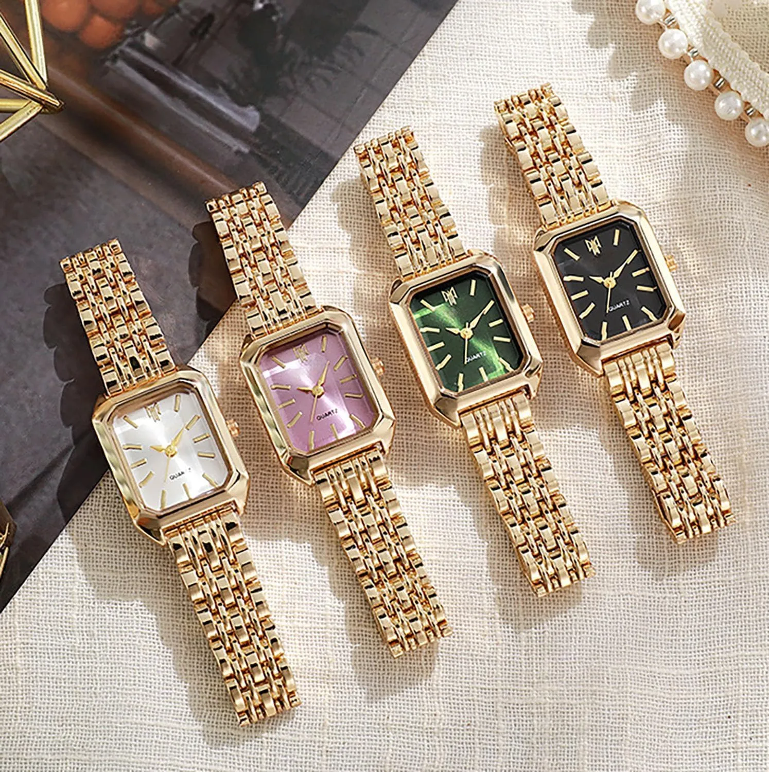 Bracelet Rectangular Case Gold Watch Ladies Quartz Wrist Watches Waterproof with Tools Gosasa urge guard utility espouse Watches for Women Vintage 