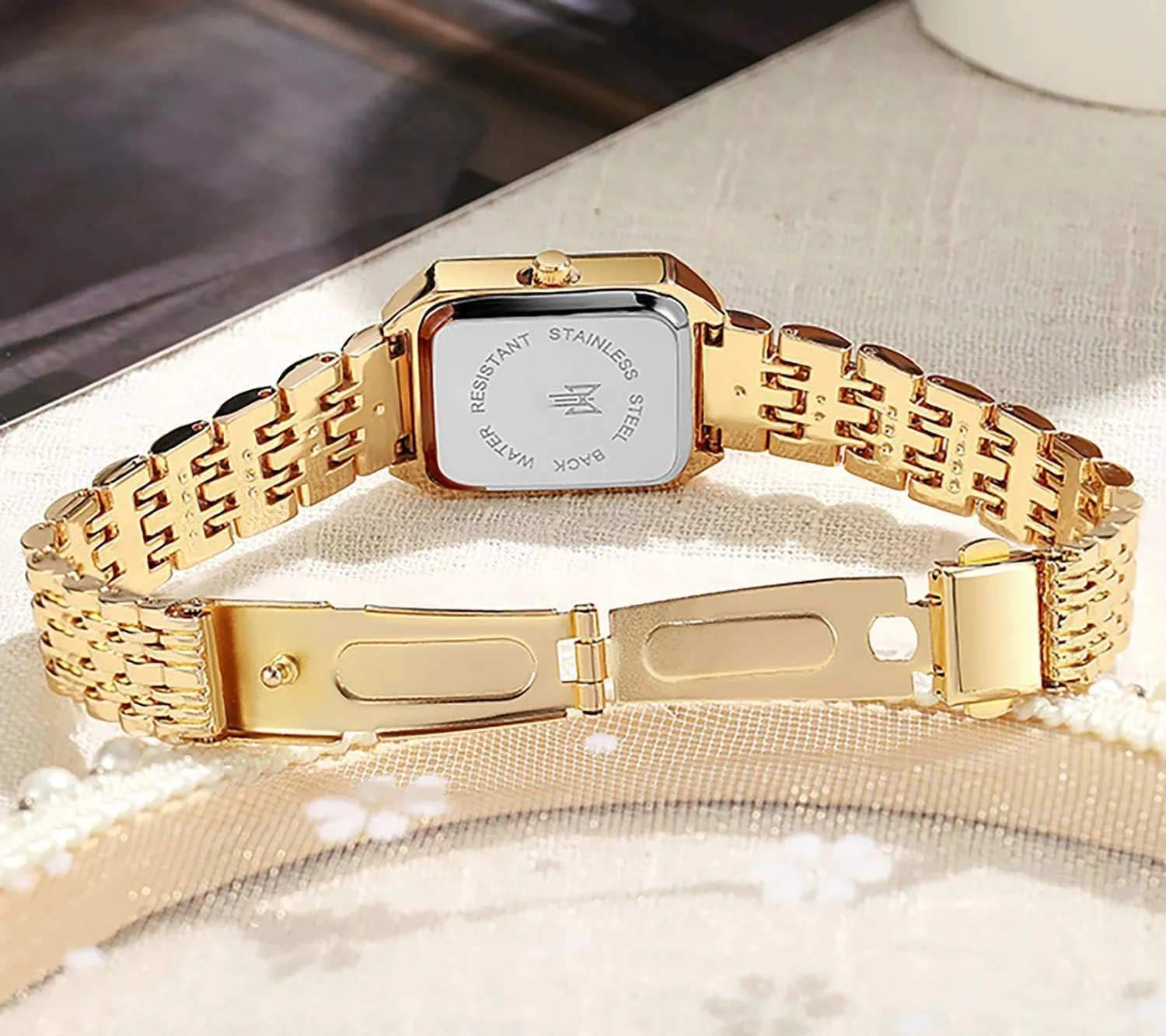 Bracelet Rectangular Case Gold Watch Ladies Quartz Wrist Watches Waterproof with Tools Gosasa urge guard utility espouse Watches for Women Vintage 