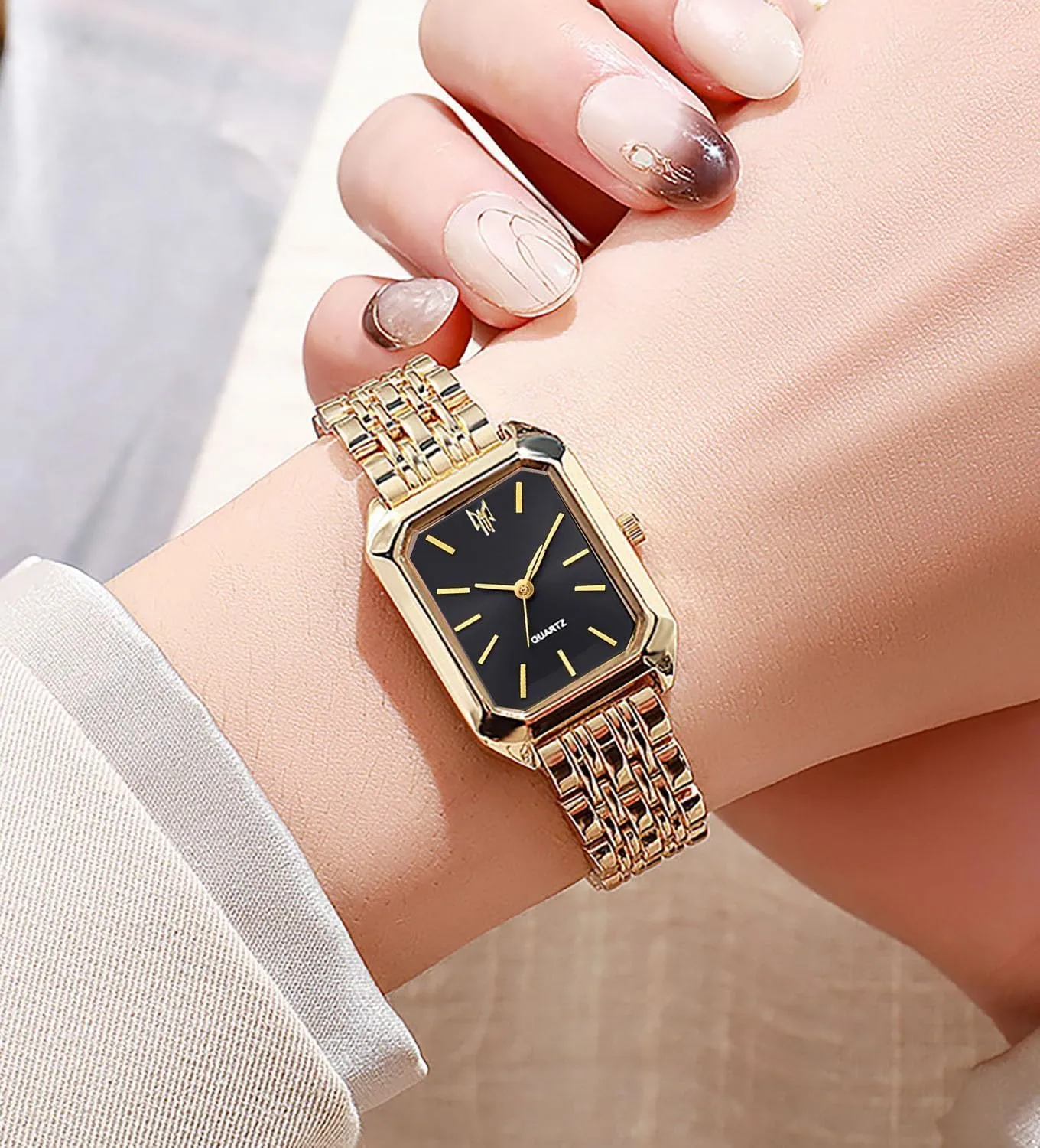 Bracelet Rectangular Case Gold Watch Ladies Quartz Wrist Watches Waterproof with Tools Gosasa urge guard utility espouse Watches for Women Vintage 