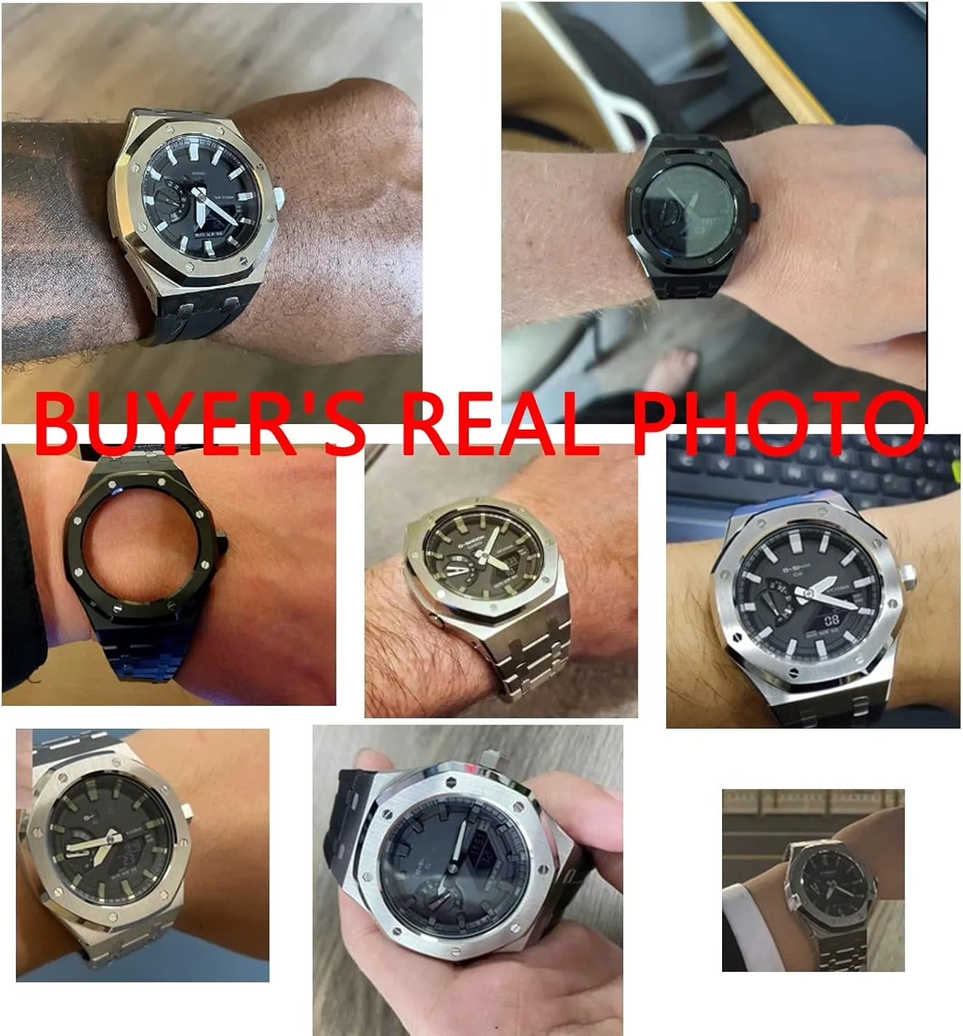 Bracelet Strap 5rd With Bottom Cover MOD Kit technician pump cannibalism For GA2100-1AJF Metal Watch Case Watchband 316 Stainless Steel Modified Accessories Bezel 