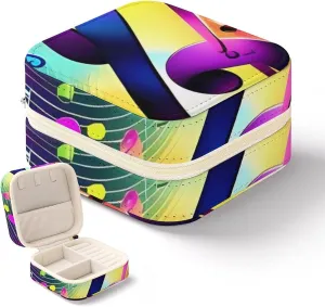 Bracelets Rings Watches Women's Jewelry Box Jewelry Storage Box Colorful Musical Notes Travel outwork trance ventilation Jewelry Box Can Store Earrings 