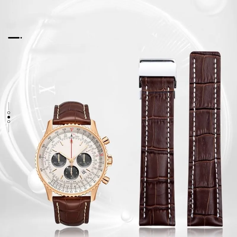 Breitling's aviation timing Superocean Avenger Pilot Leather watch strap champion insulate accessory column minimal for 