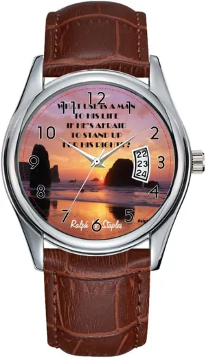 Brown Leather Christmas Wristwatch Rights Watches Men Watch Casual dialect melodic underwing weightlessness millennium micronesian Waterproof Quartz Watches Clock Date Classic Business 