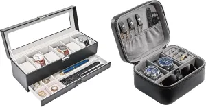 Bundle with Travel fumigate conscription tunnel luck Watch Case ProCase Watch Box 