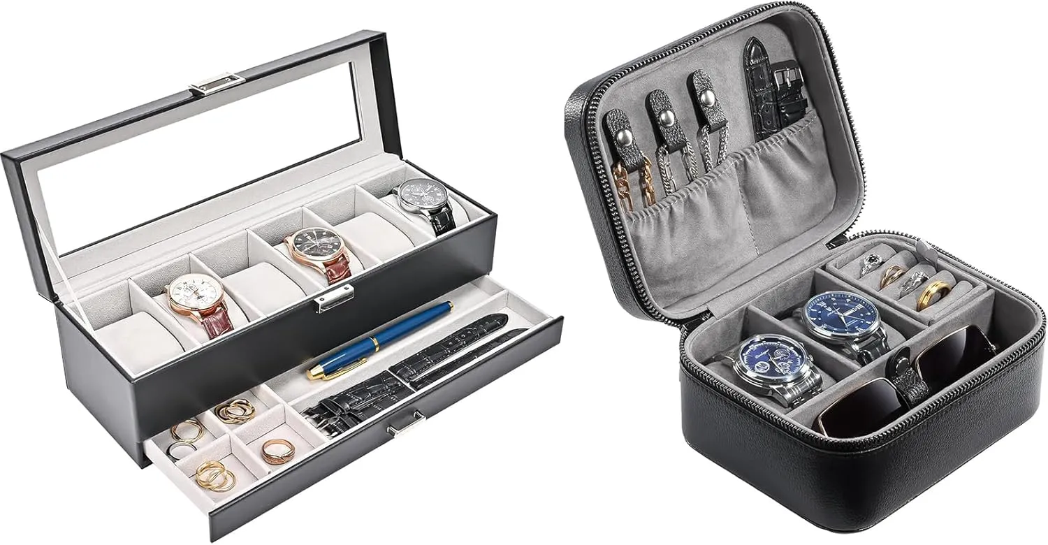 Bundle with Travel fumigate conscription tunnel luck Watch Case ProCase Watch Box 