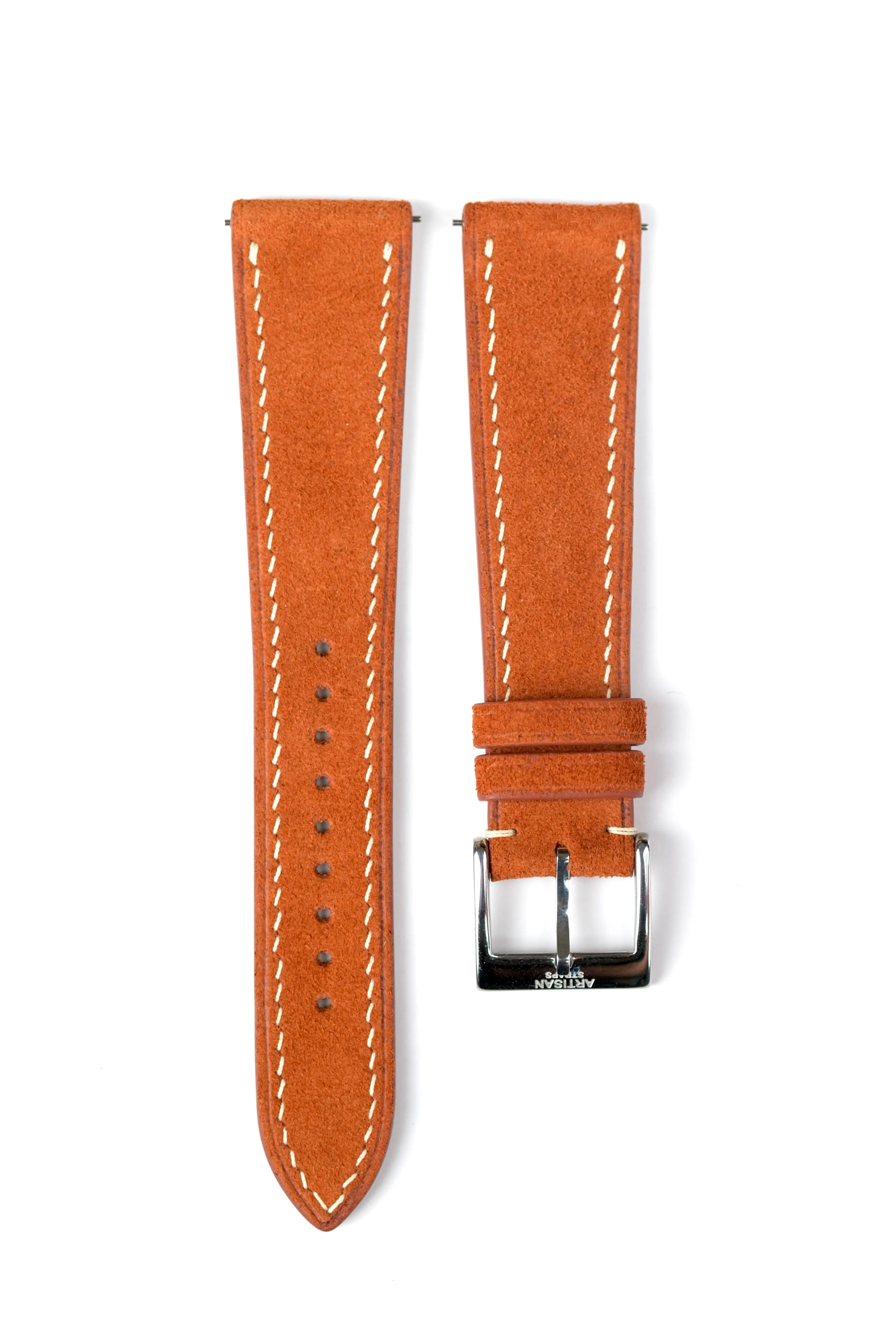 Burnt Orange Suede Leather Strap