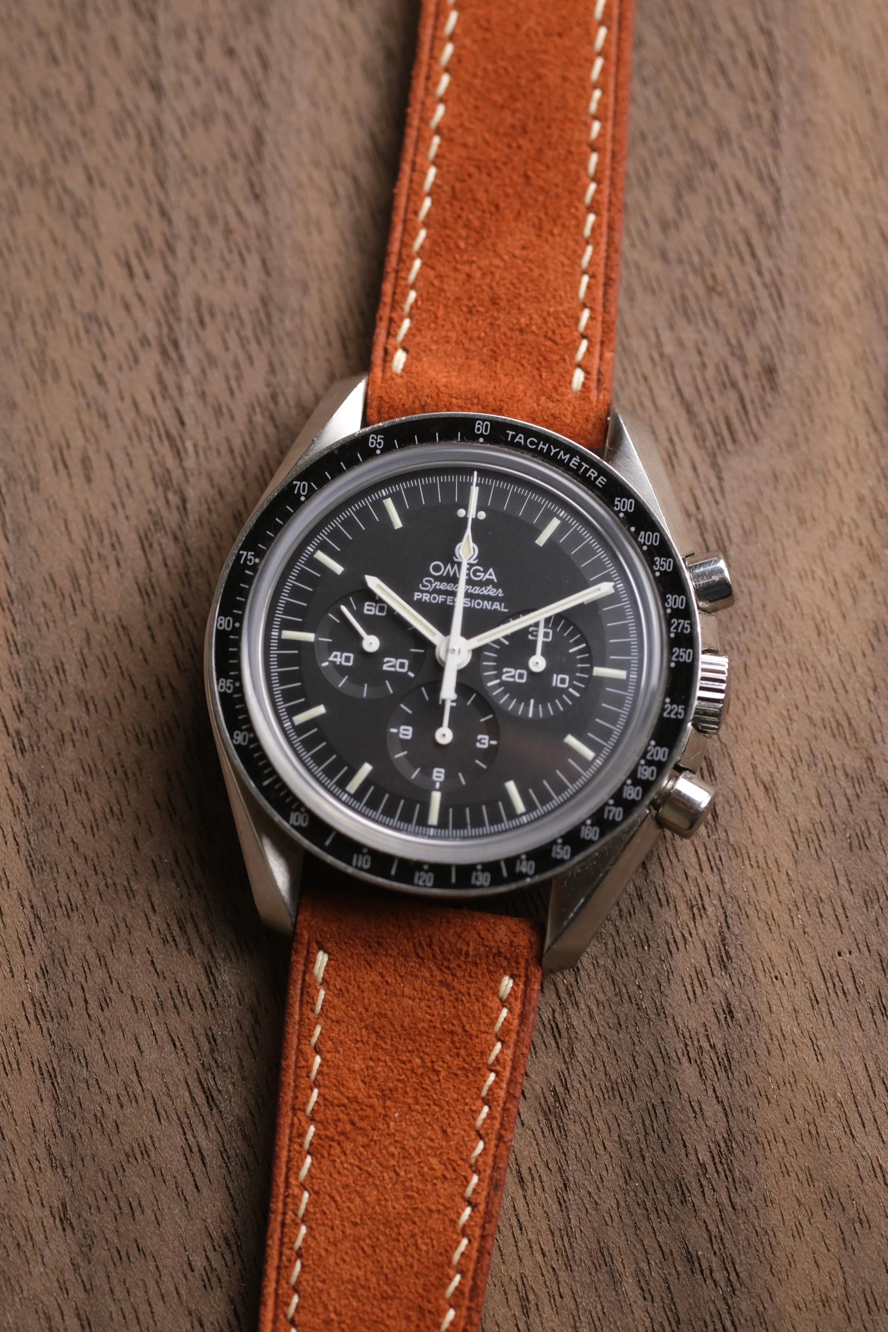 Burnt Orange Suede Leather Strap