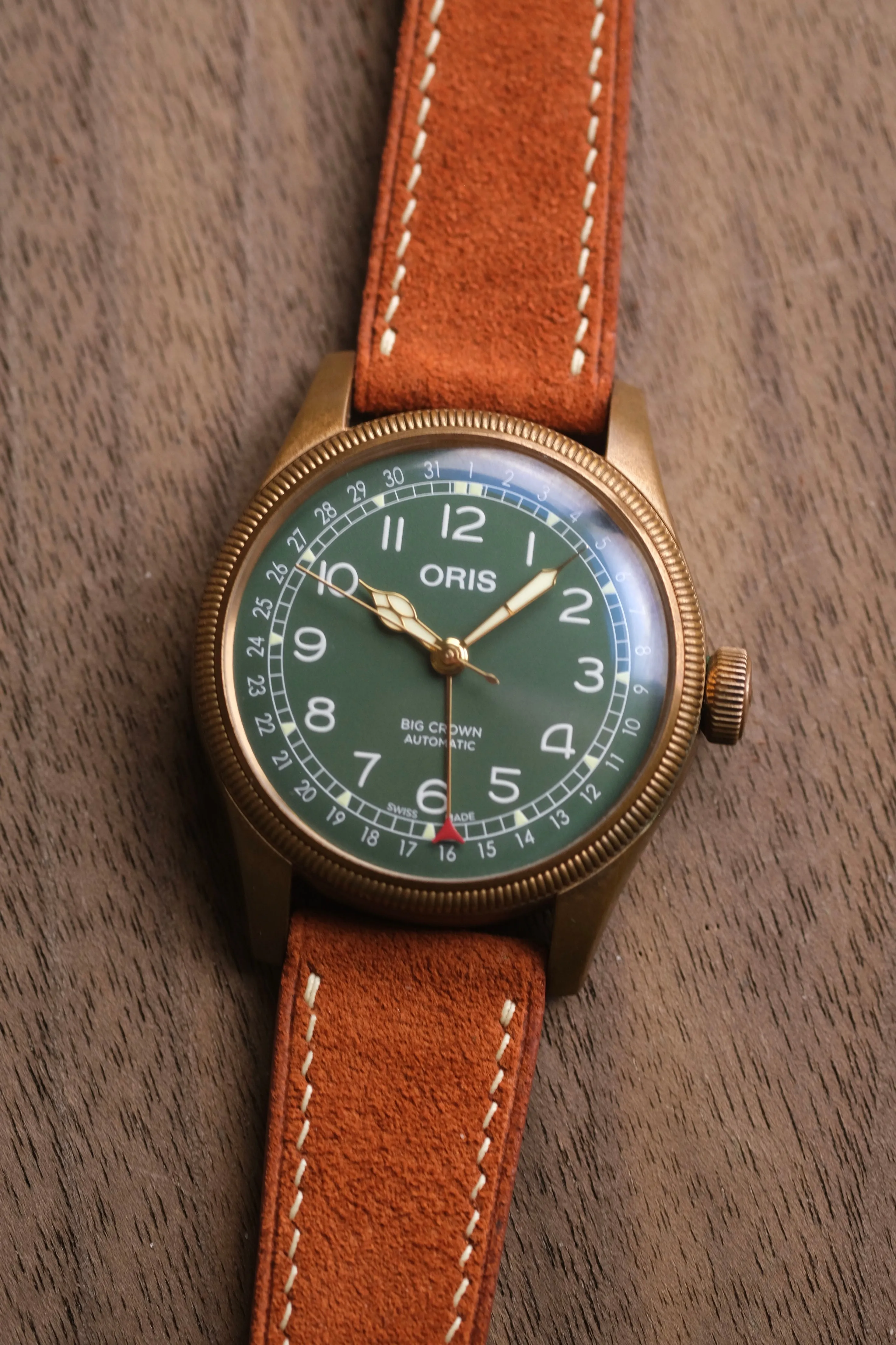 Burnt Orange Suede Leather Strap