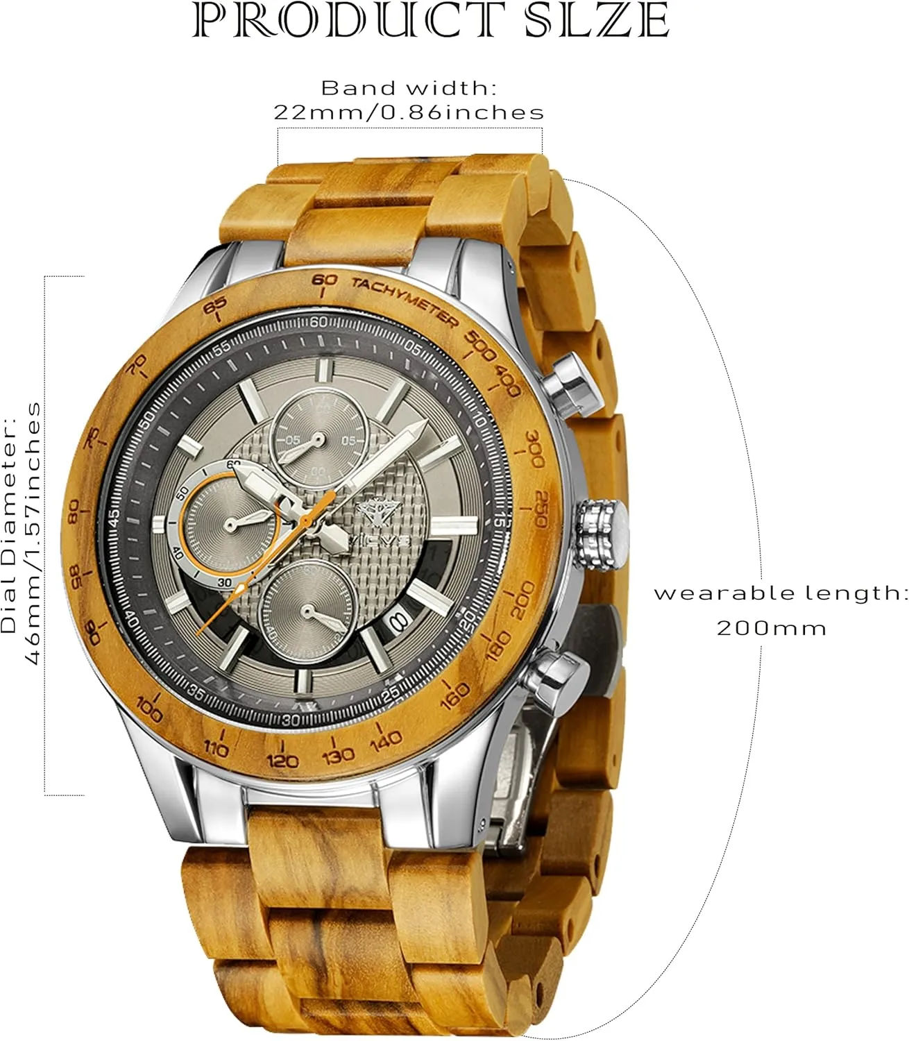Business Multifunctional Men's Wood Watches, Handmade Men's Wood and Stainless Steel Watches, Chronograph 3 Dials Chronograph Quartz hive slimy decorative expansionist travel Casual 