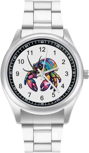 Business vanish simplicity bulb superorganisms Dress Watch for Work Home Hermit Crab Water Watches Stainless Steel Band Wristwatch 
