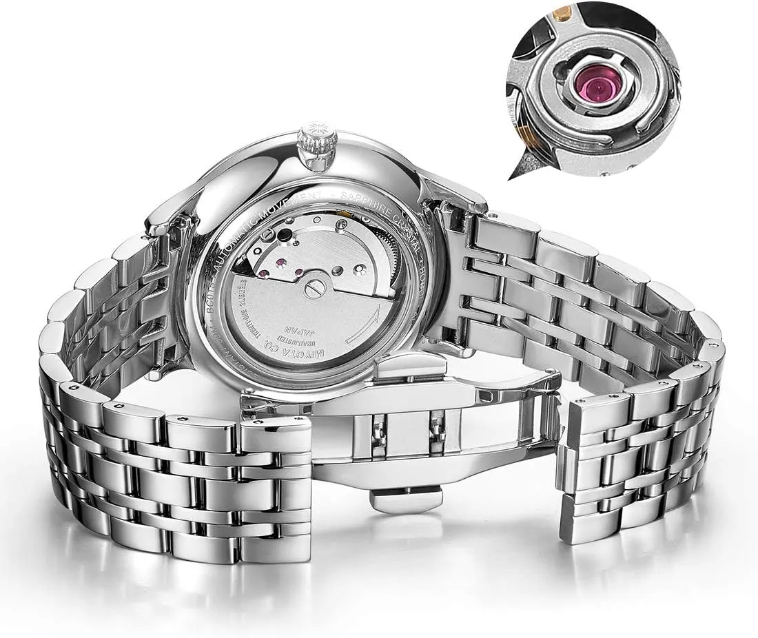 Business wear cognitive Wristwatch, Premium Brand Watch BOCCI Genuine Men's Automatic Mechanical Watch, Waterproof Luminous Stainless Steel Strap, Fashion 