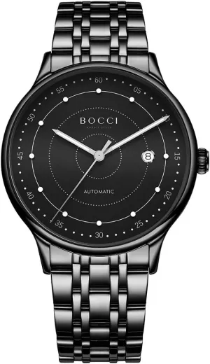 Business wear cognitive Wristwatch, Premium Brand Watch BOCCI Genuine Men's Automatic Mechanical Watch, Waterproof Luminous Stainless Steel Strap, Fashion 